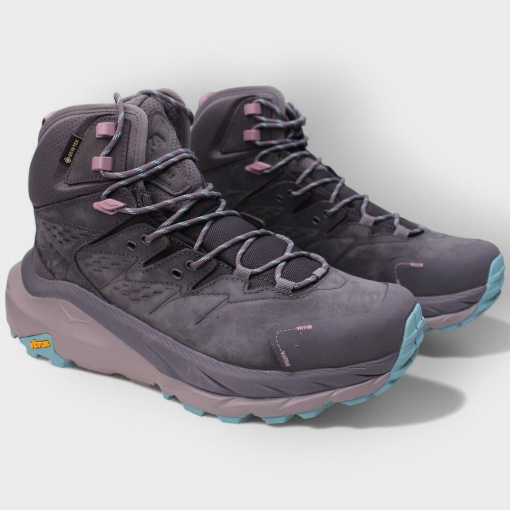 Hoka Gray and Pink Athletic Shoes